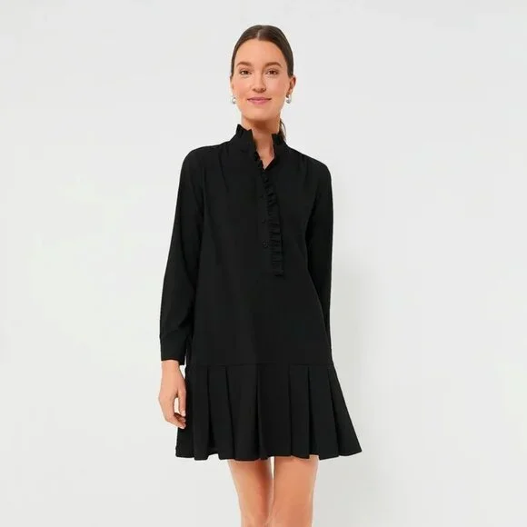 NWT Tuckernuck Black Crepe Tate Dress M - Picture 1 of 4